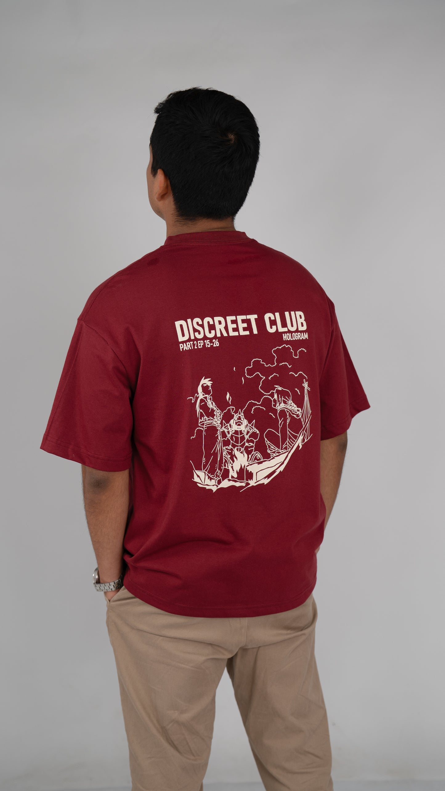 "Hologram" - FMAB Wine Oversized Shirt