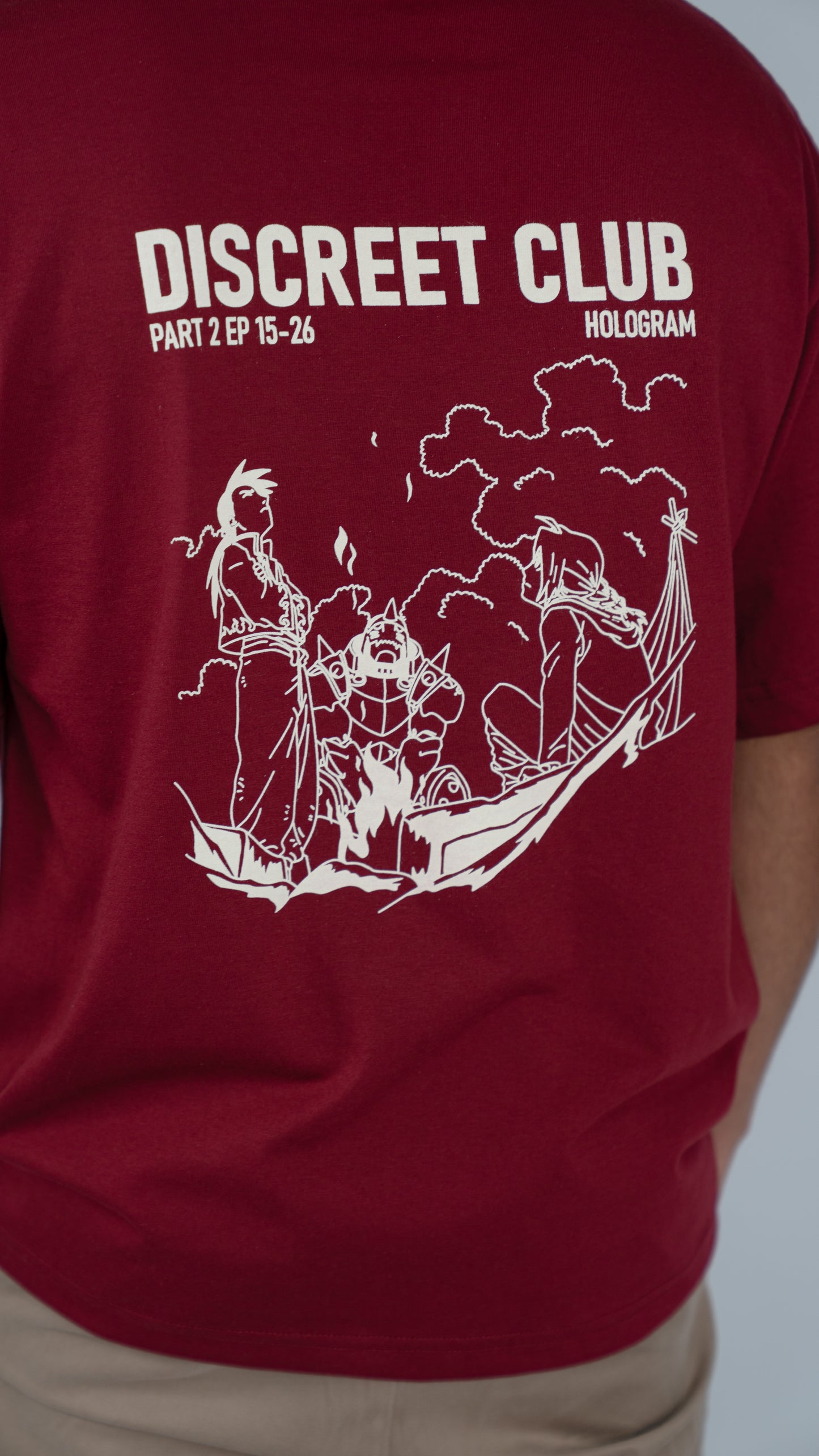 "Hologram" - FMAB Wine Oversized Shirt