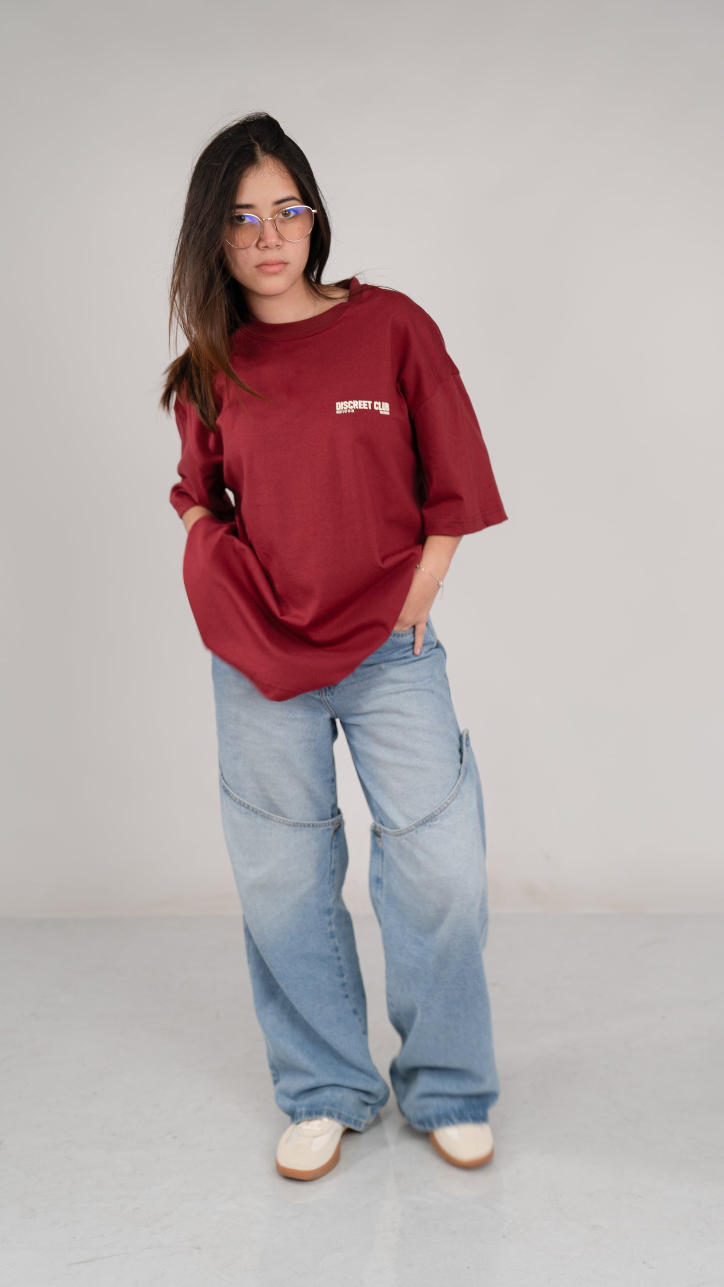 "Hologram" - FMAB Wine Oversized Shirt