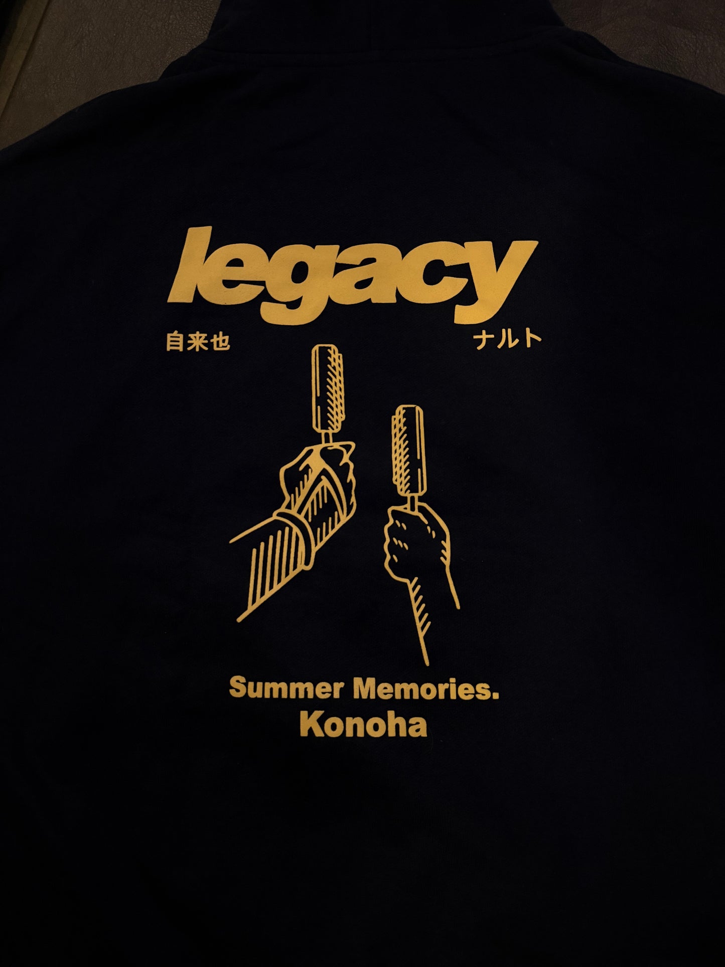 "Legacy" - Naruto Navy Blue French Terry Hoodie