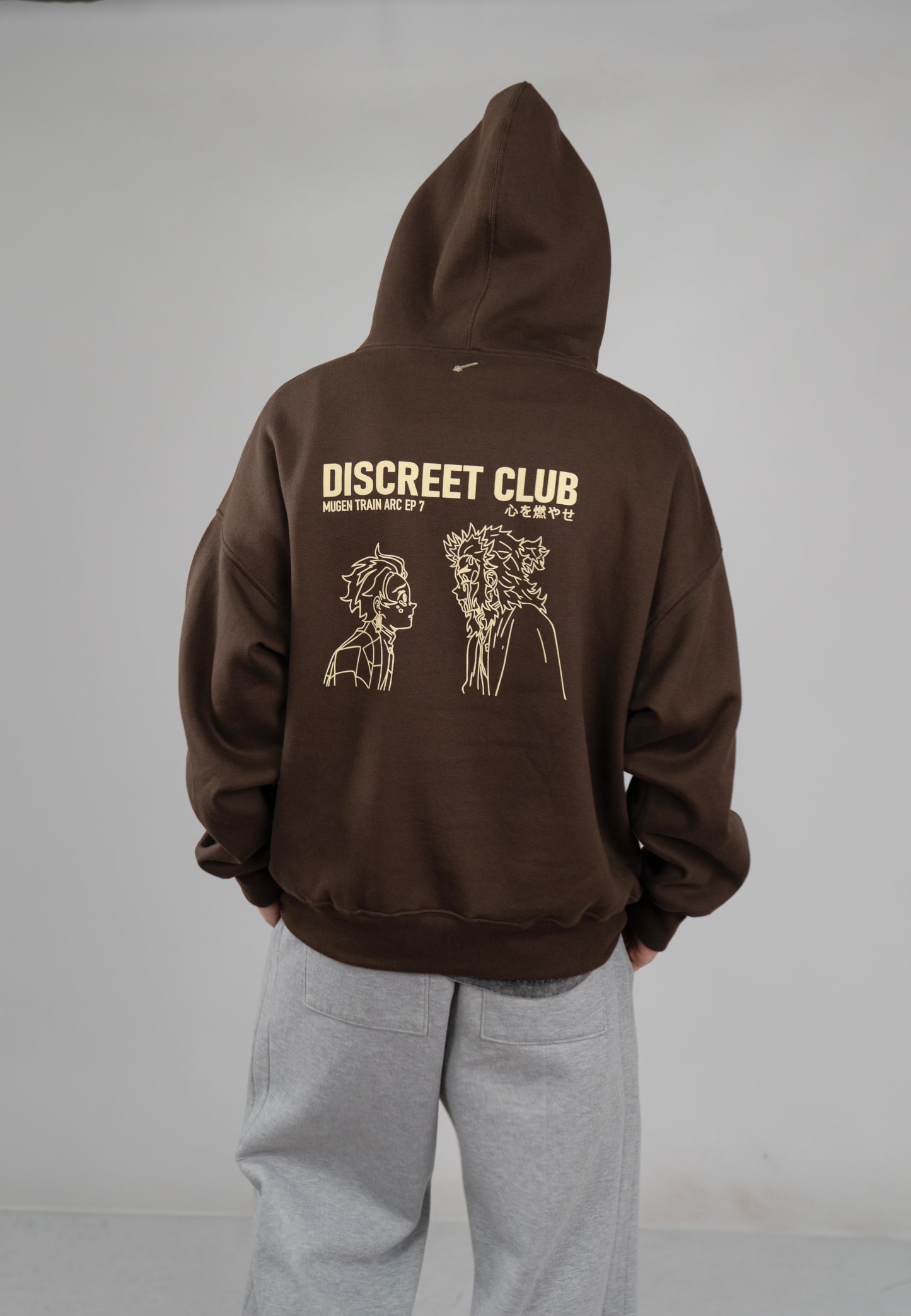 "Set your Heart Ablaze" - Demon Slayer Brown Hoodie