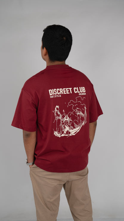 "Hologram" - FMAB Wine Oversized Shirt