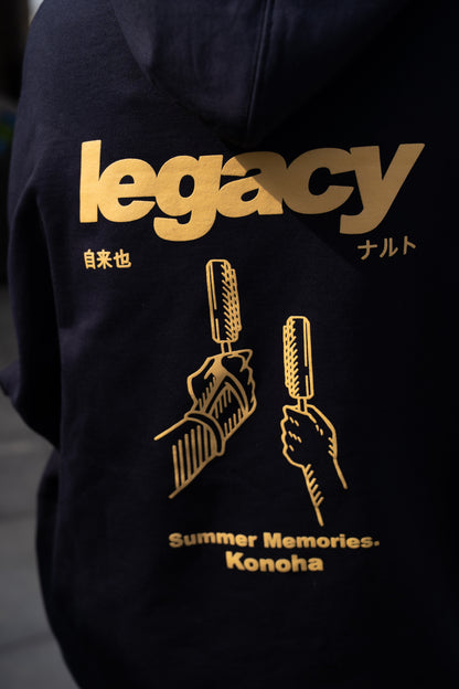 "Legacy" - Naruto Navy Blue French Terry Hoodie