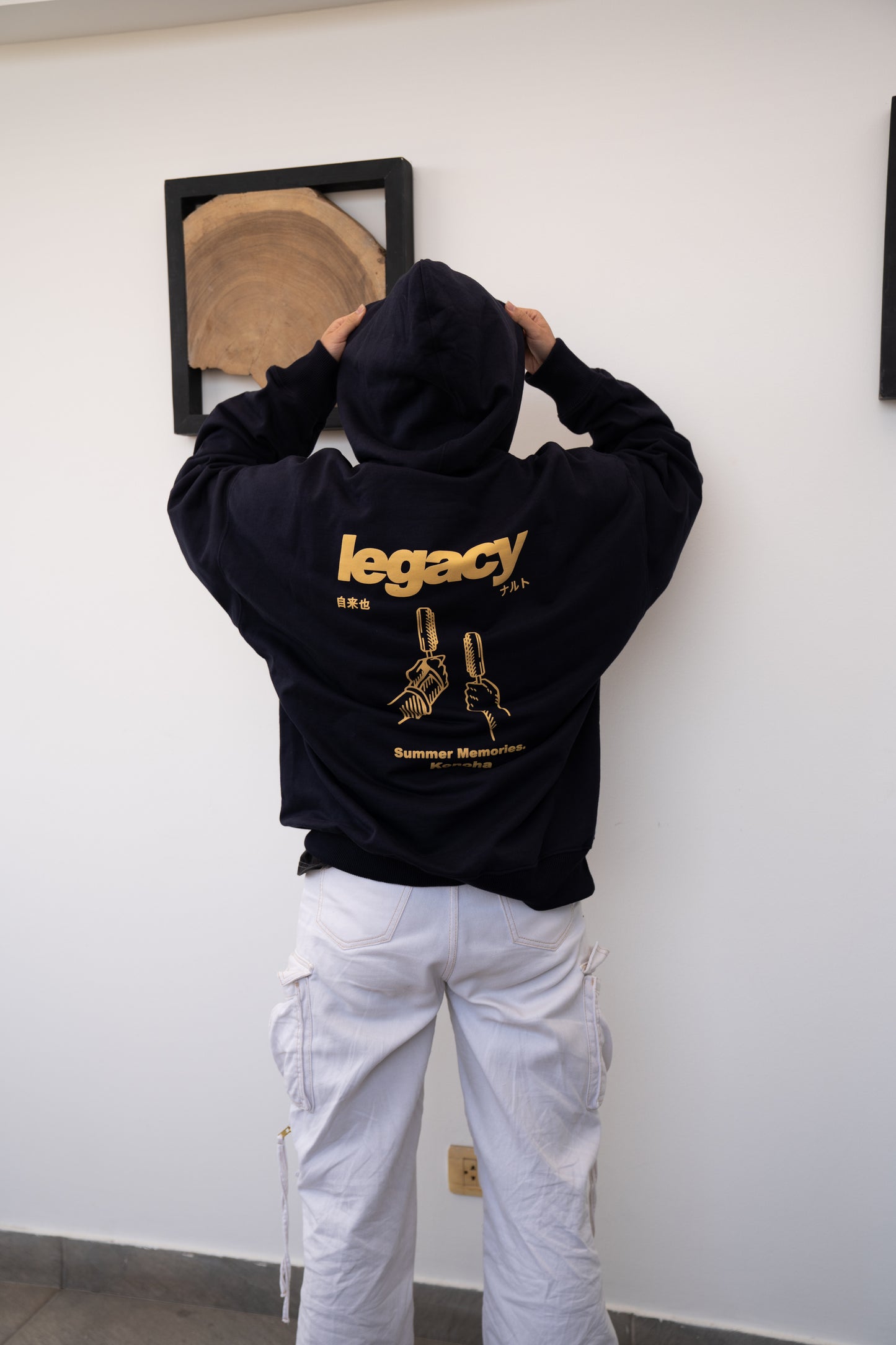 "Legacy" - Naruto Navy Blue French Terry Hoodie