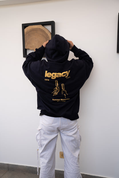 "Legacy" - Naruto Navy Blue French Terry Hoodie