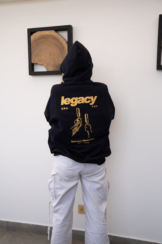 "Legacy" - Naruto Navy Blue French Terry Hoodie