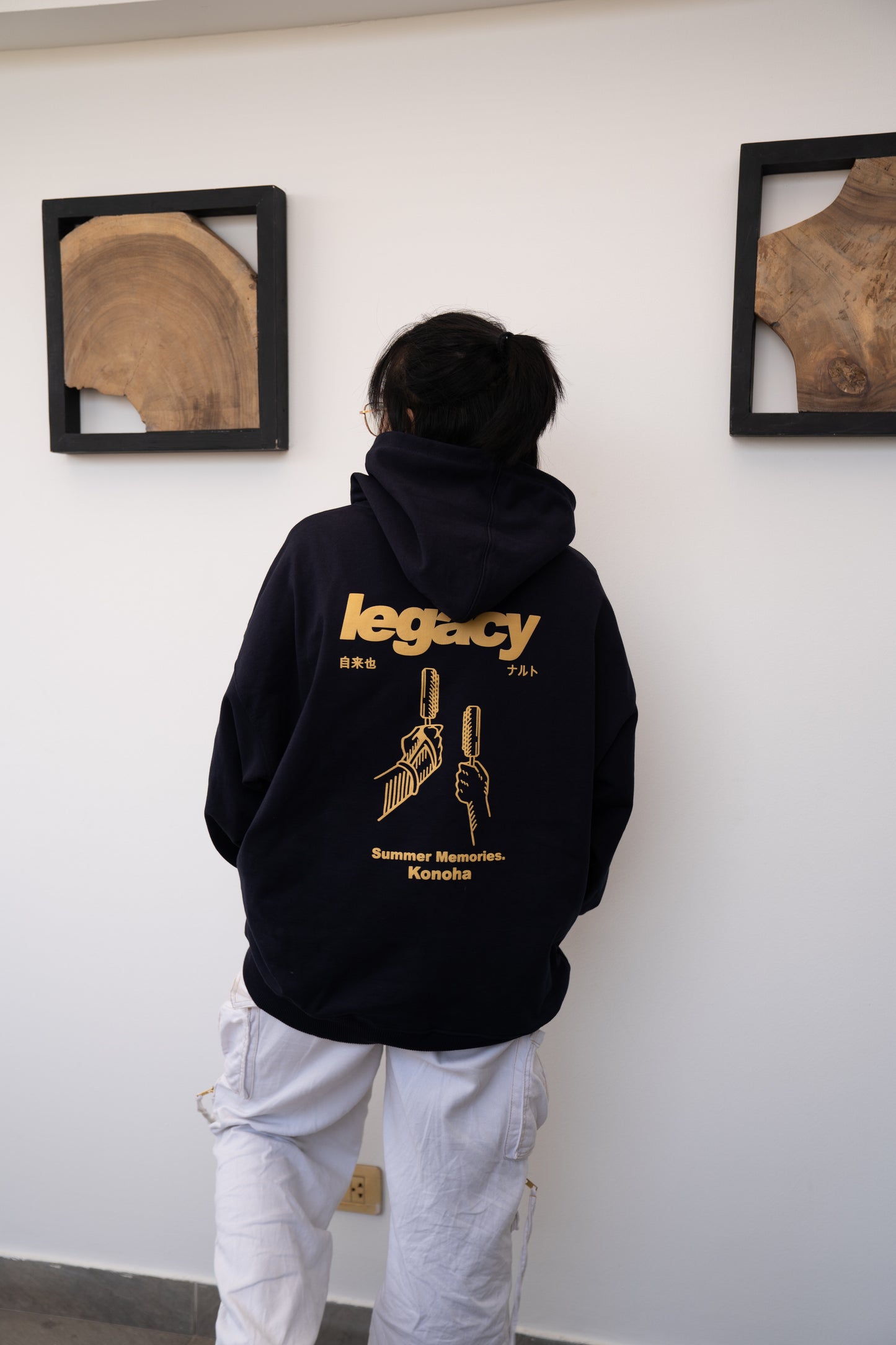 "Legacy" - Naruto Navy Blue French Terry Hoodie
